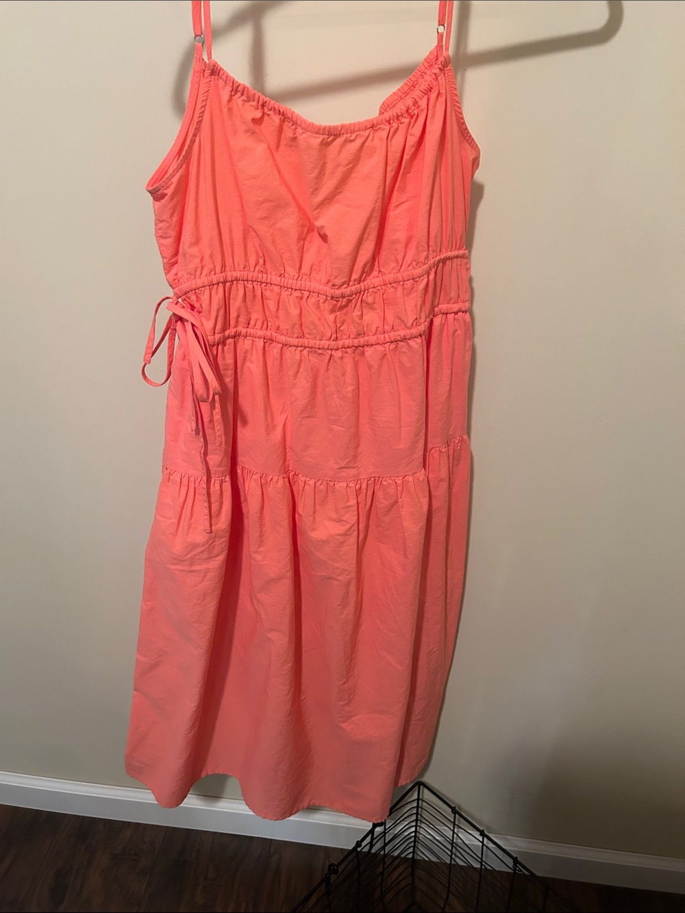 Universal Thread Coral Tie-Waist Midi Sundress size XS